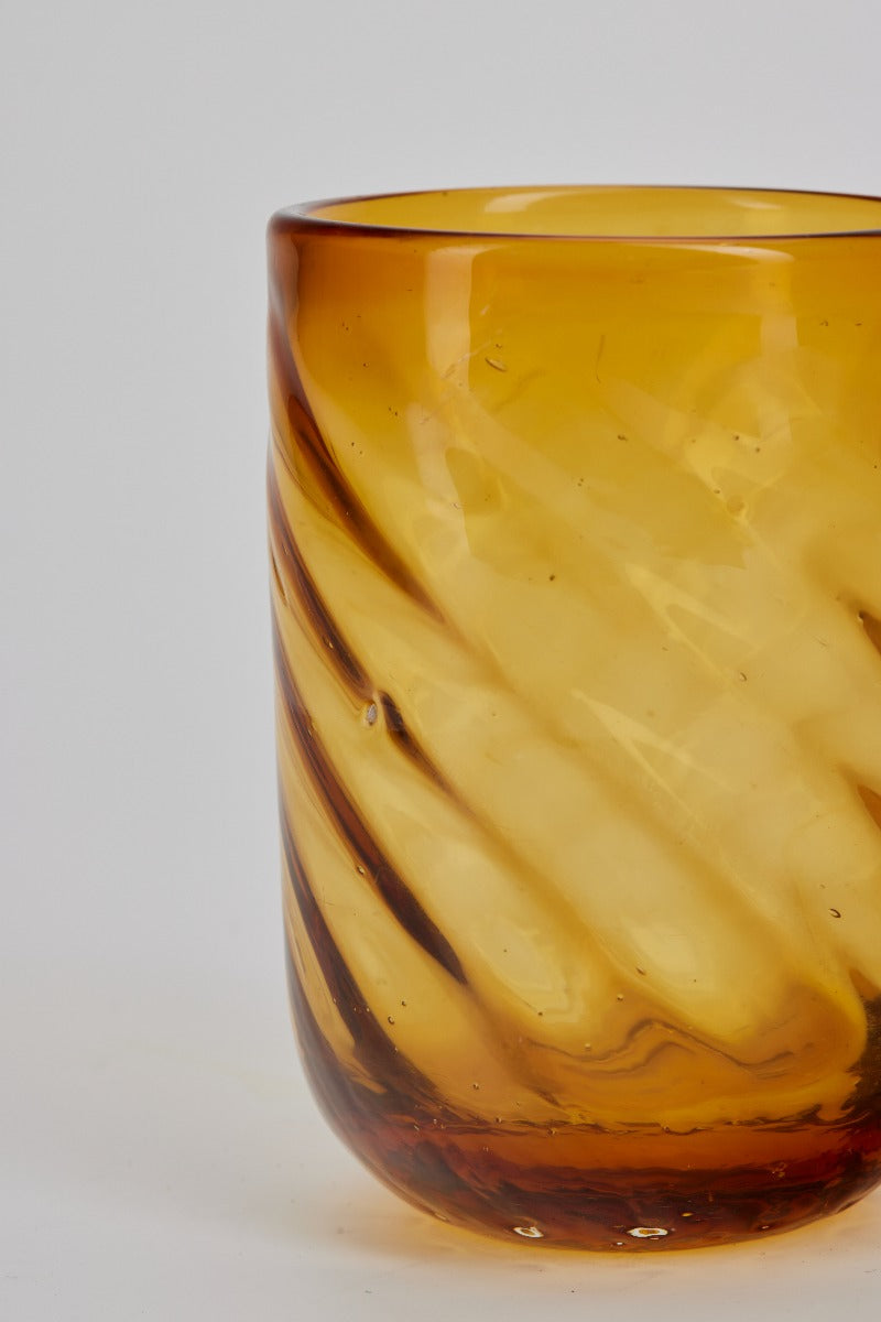 Twist drinking glass amber, Amber - Bahne